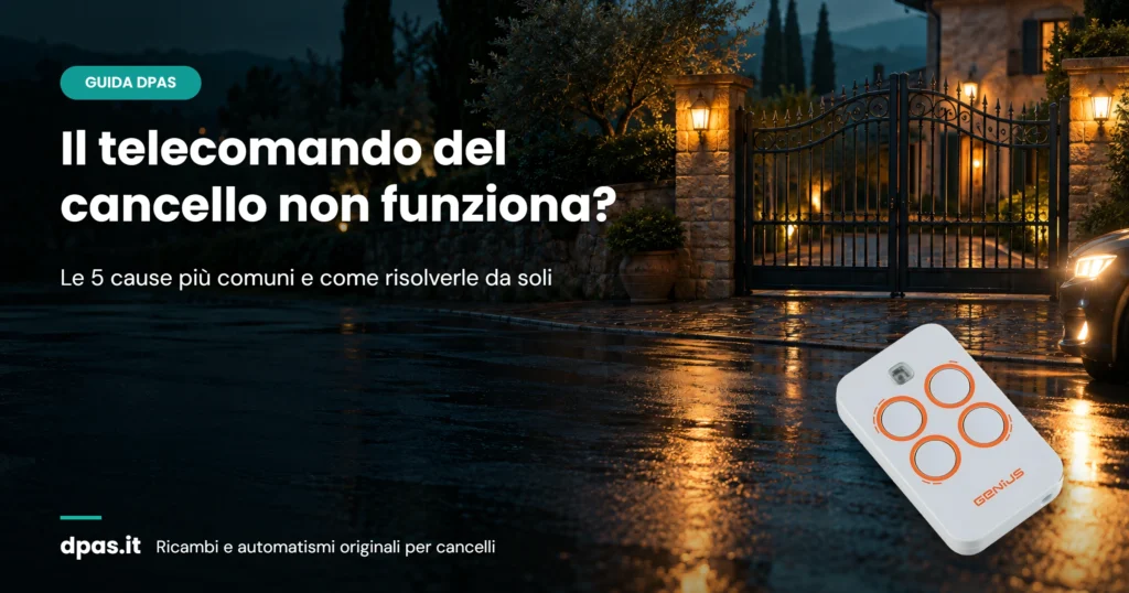 Guida DPAS: il telecomando del cancello non funziona, le 5 cause più comuni