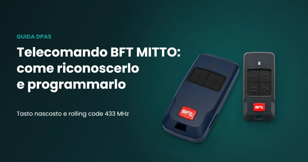 Telecomandi BFT MITTO COOL C2 e C4 per cancelli automatici